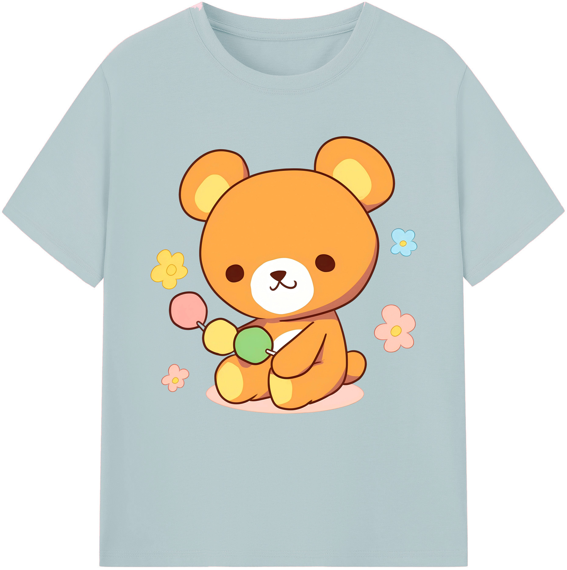 （画像用） リラックマ リラックマ キイロイトリ Rilakkuma Korilakkuma Kiiroitori 綿100％半袖Tシャツ（フロントプリント）